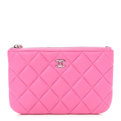 Chanel Lambskin Quilted Small Cosmetic Case Pink 1 of 8