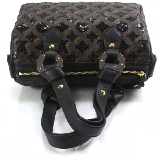 Louis Vuitton Monogram Sequins Eclipse Speedy 28 Black 5 of 8