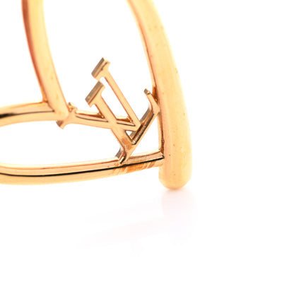 Louis Vuitton Metal Fall In Love Hoop Earrings GM Gold 5 of 5