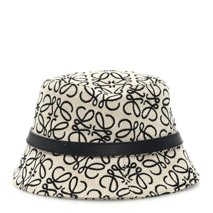 Loewe Jacquard Allover Anagram Bucket Hat Ecru 57 Black 6 of 8