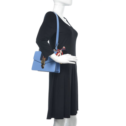 Gucci Calfskin Small Sylvie Shoulder Bag Clear Sky Blue 2 of 10