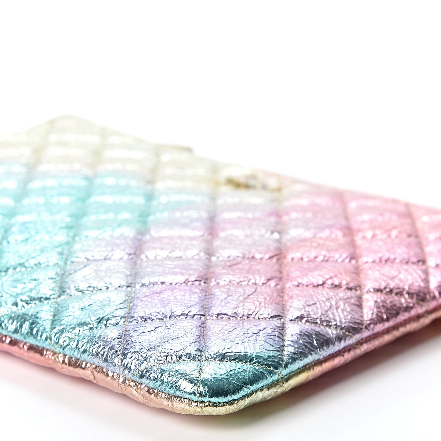 Chanel Metallic Goatskin Quilted Medium 2.55 Reissue Cosmetic Case Multicolor 8 of 9