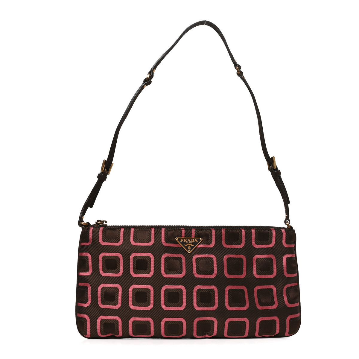 Prada X HOLLIDAY & BROWN Tessuto Nylon Quilted Pochette Bag Brown Multicolor 1 of 8