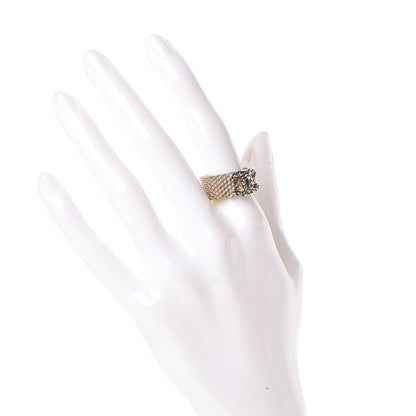 Chanel Crystal Mesh CC Ring 7 Gold 2 of 4