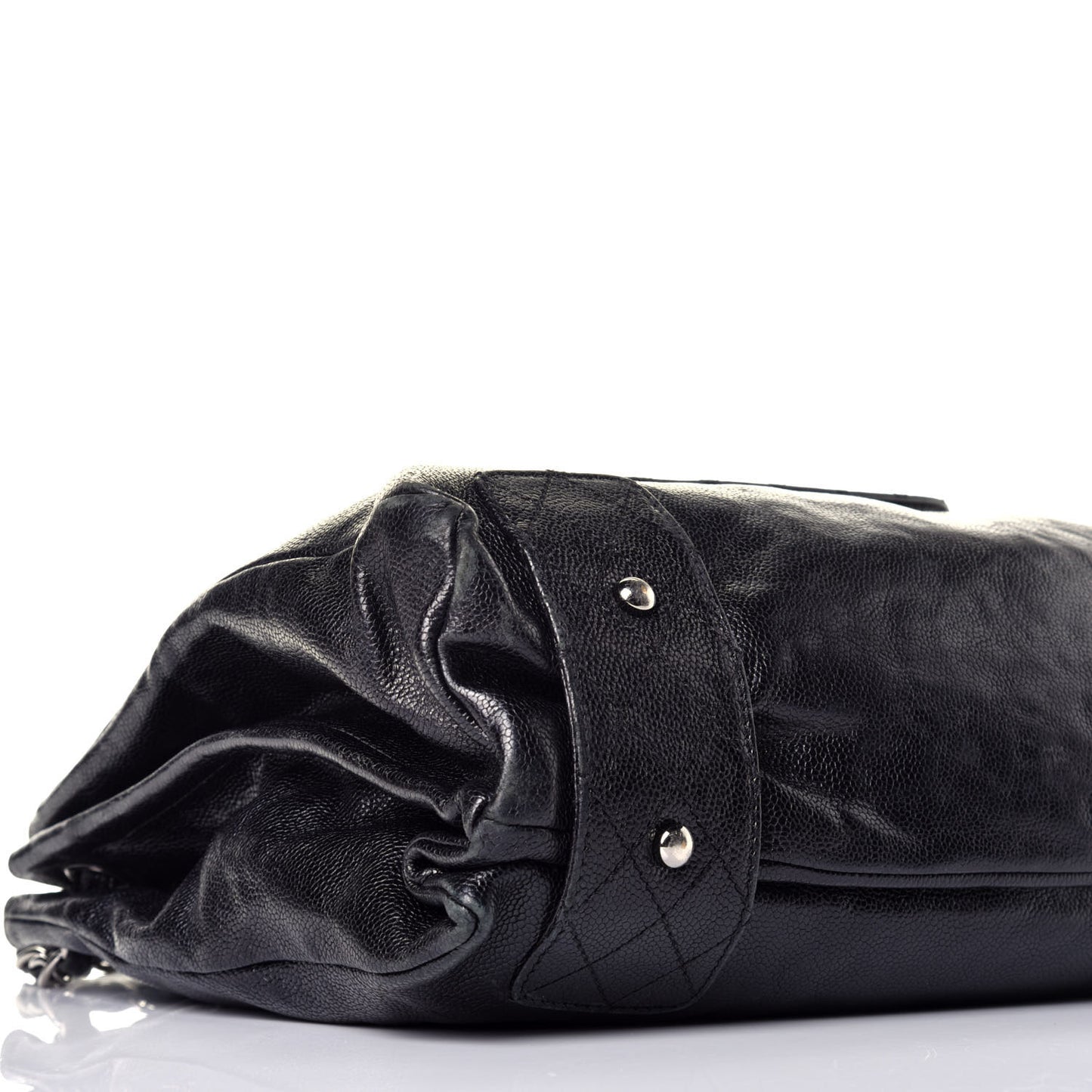 Glazed Caviar Pocket In The City Tote Black