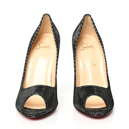 Christian Louboutin Suede S Square Metal You You 120 Pumps 38 Platine 2 of 7