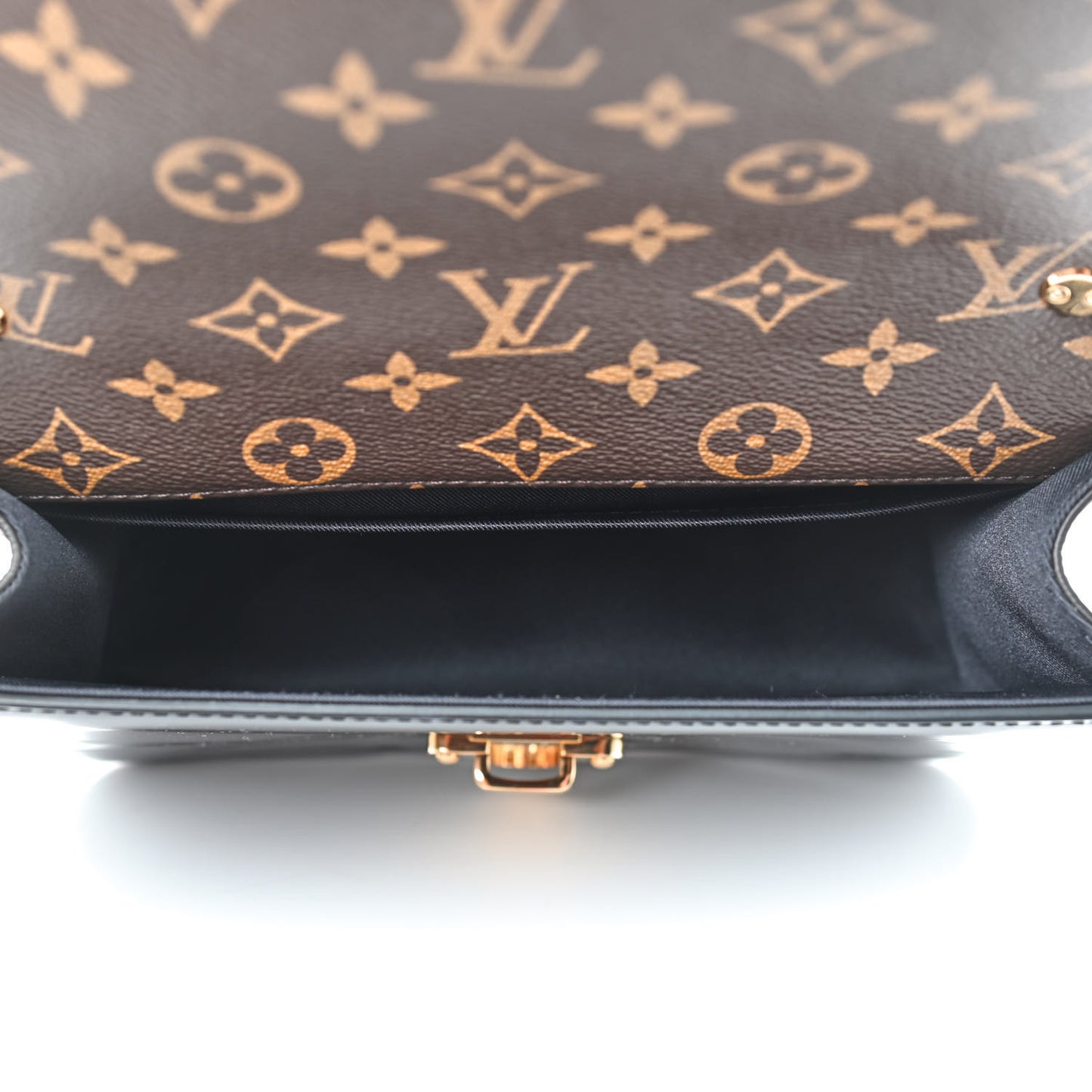 Patent Calfskin Monogram Cherrywood BB Black