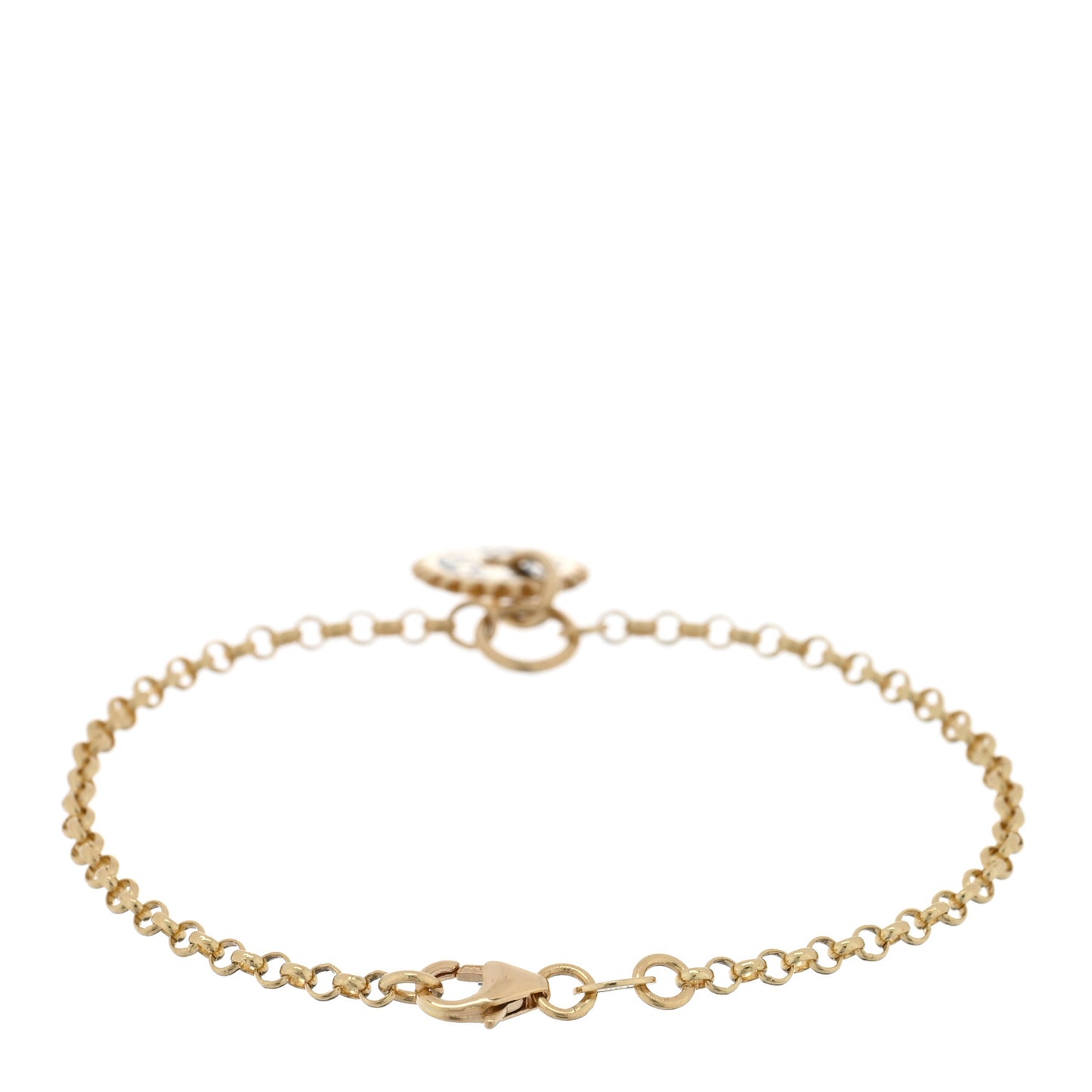 18K Yellow Gold Ceramic Resilience Dark Blossoms Medium Belcher Bracelet