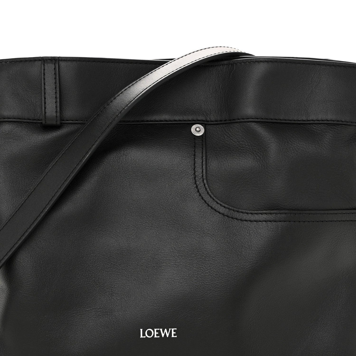 Loewe Shiny Calfskin Medium Panta Flamenco Clutch Black 8 of 13