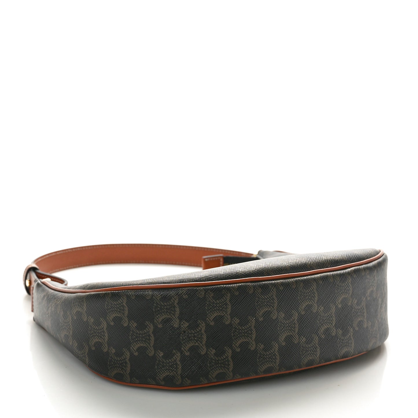 Triomphe Canvas Calfskin Ava Shoulder Bag Tan