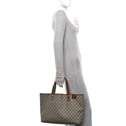 Gucci GG Plus Monogram Medium Signature Web Loop Tote Light Brown 3 of 18