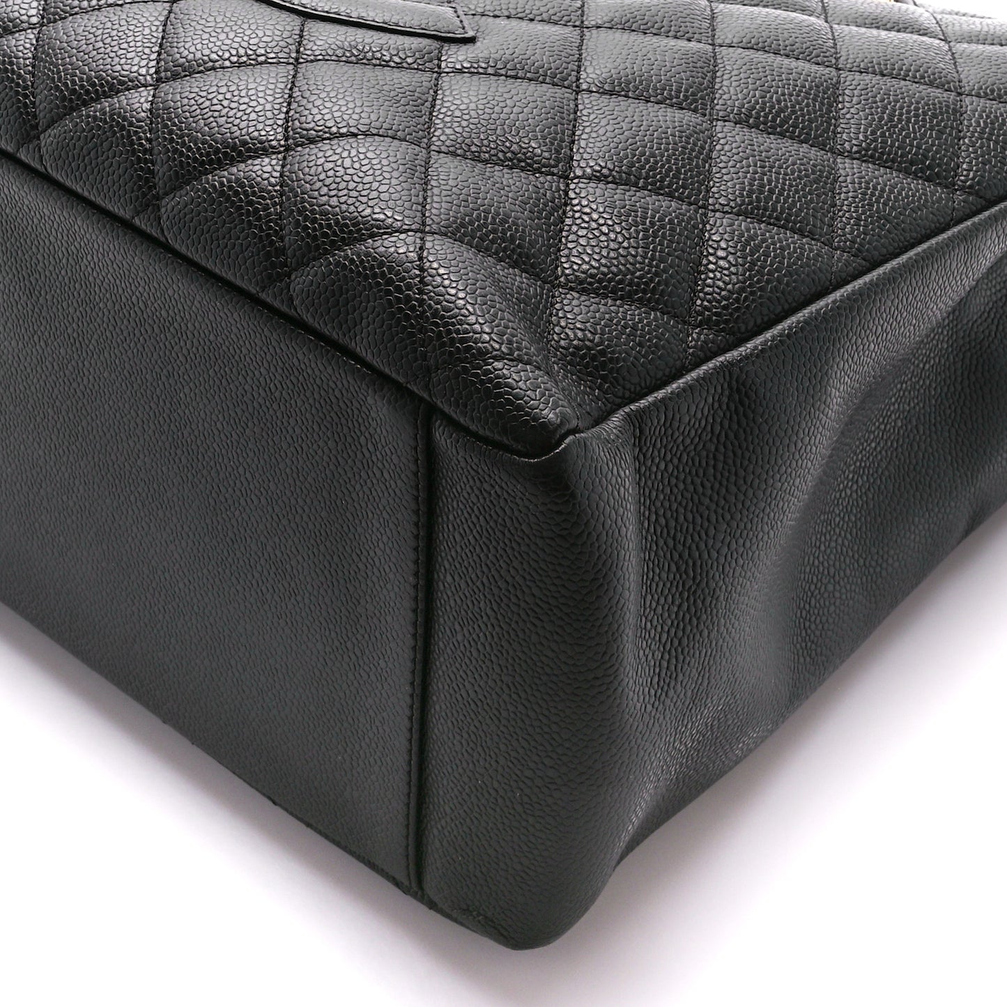 Caviar Quilted Grand Shopping Tote GST Black