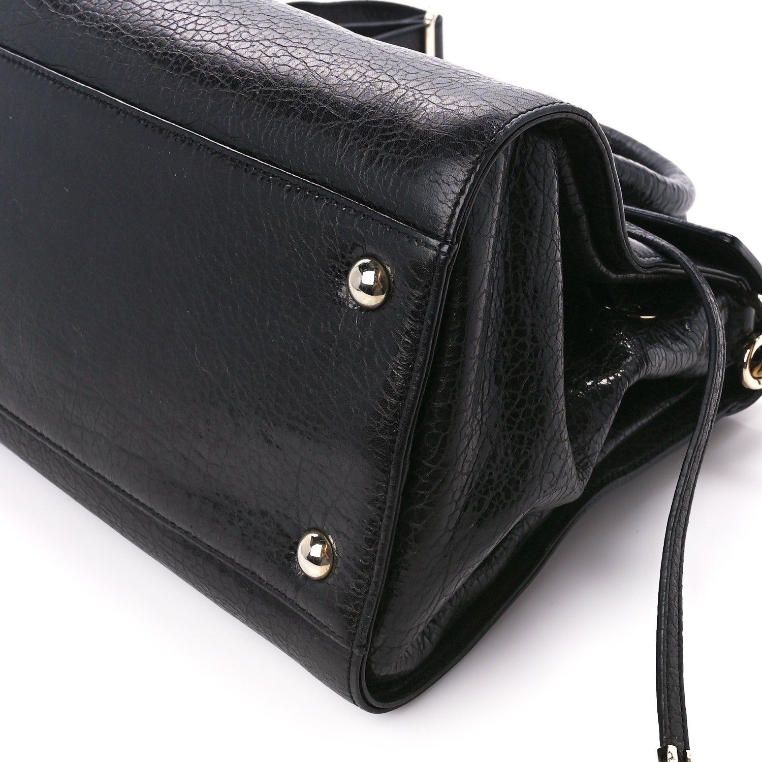 Jimmy Choo Grainy Calfskin Rosalie Satchel Black 10 of 13