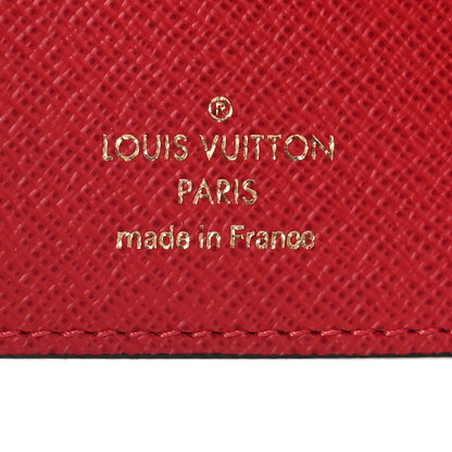 Louis Vuitton Damier Ebene Victorine Wallet Red 6 of 6