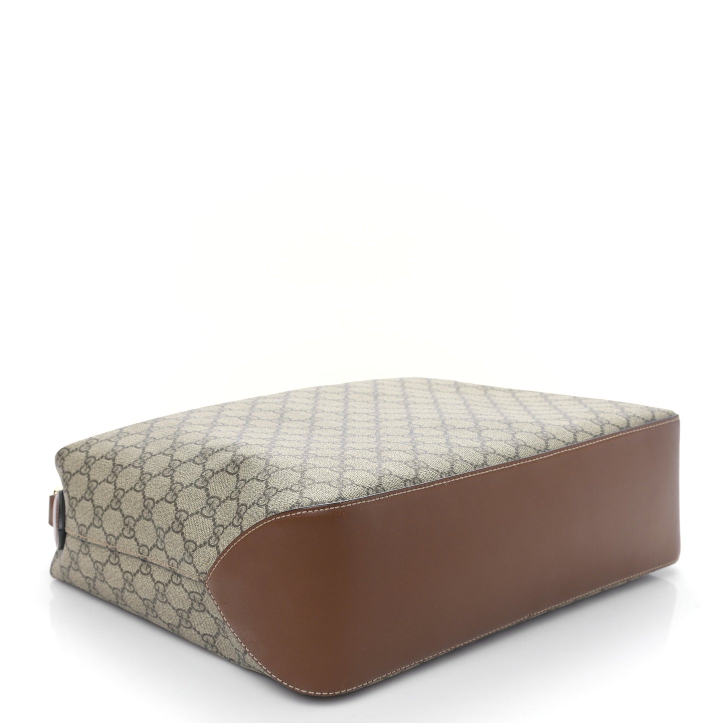 GG Supreme Monogram Large Linea A Hobo Light Brown