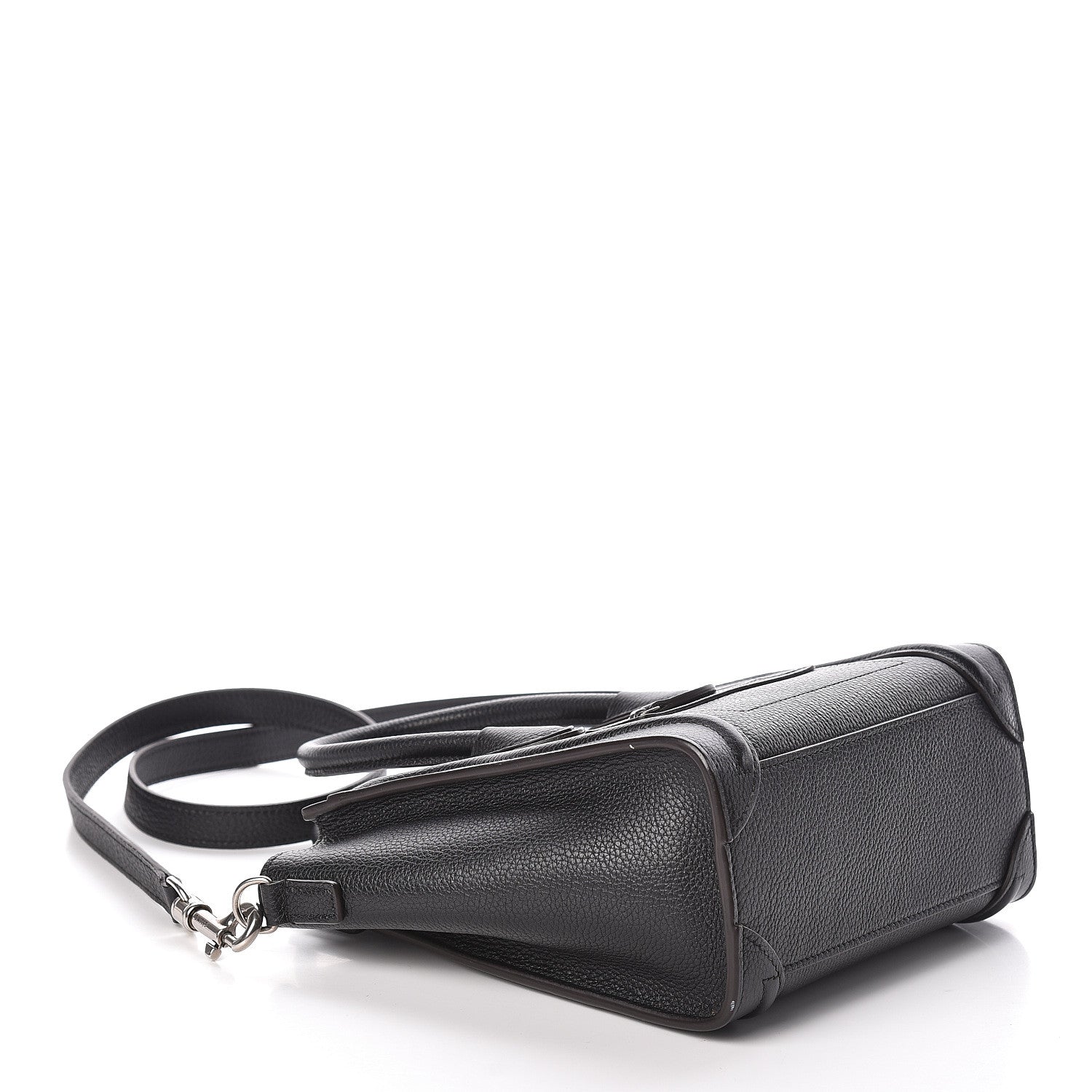 Celine Drummed Calfskin Nano Luggage Black 4 of 11