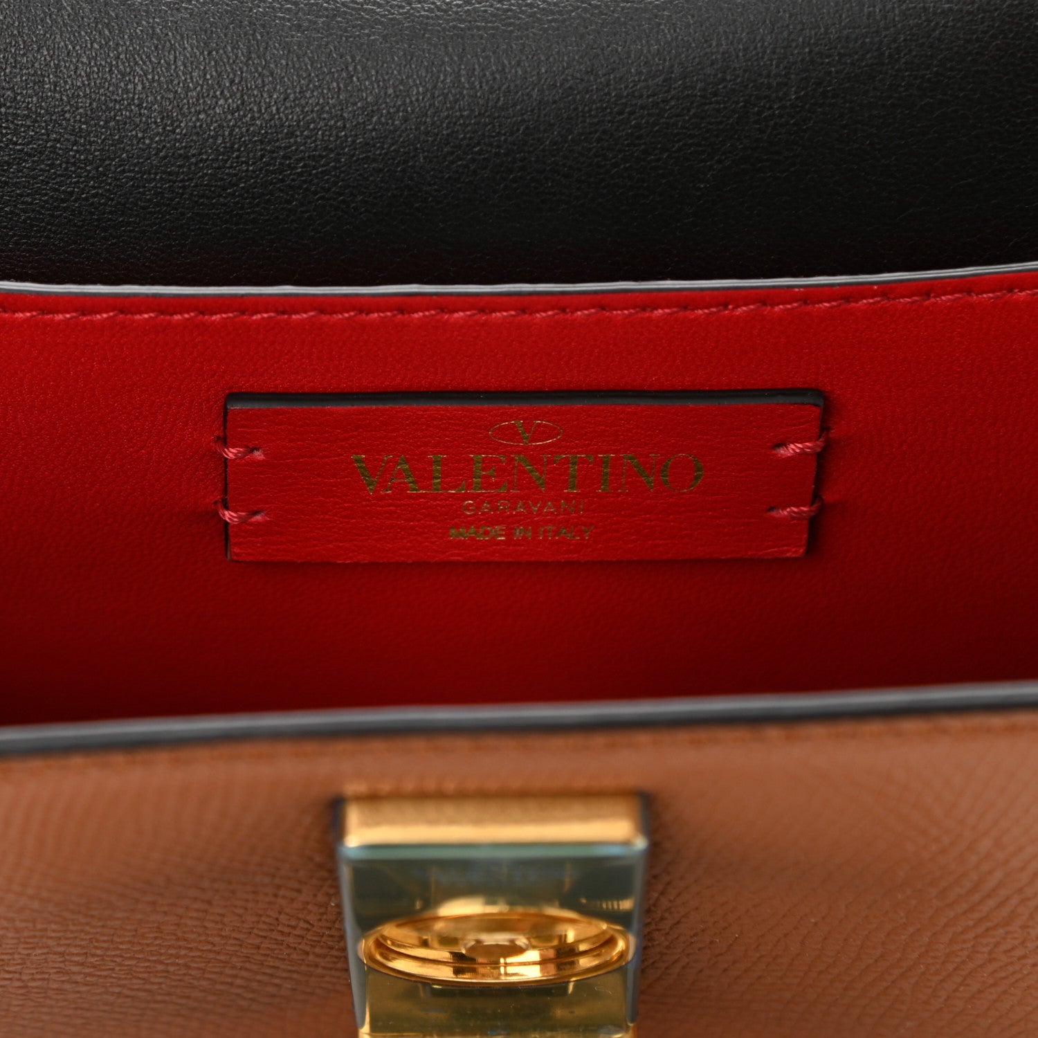 Valentino Garavani Grainy Calfskin VSling Belt Bag Saddle Brown 5 of 7