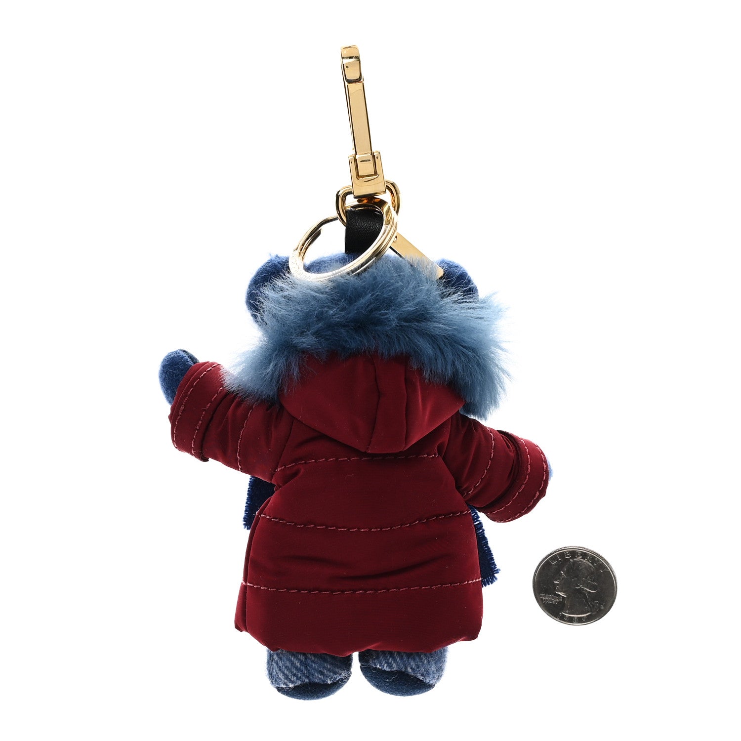 Burberry Cashmere Thomas Teddy Bear Keychain Charm Cadet Blue 2 of 3