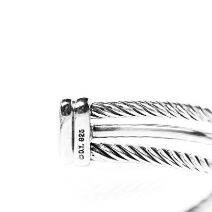 David Yurman Sterling Silver Diamond 7mm Crossover X Bracelet 4 of 4