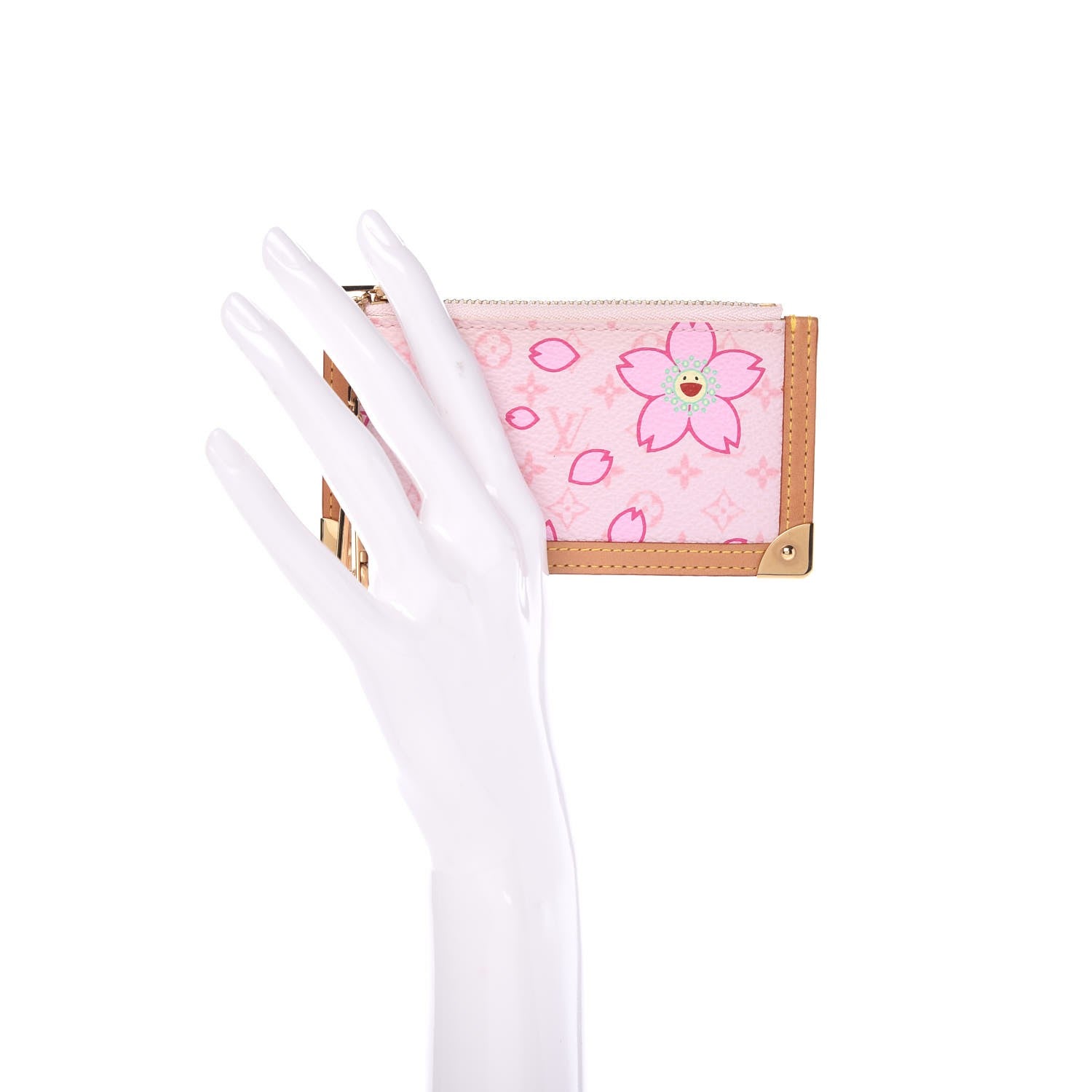 Louis Vuitton Monogram Cherry Blossom Key Pouch Pink 2 of 13