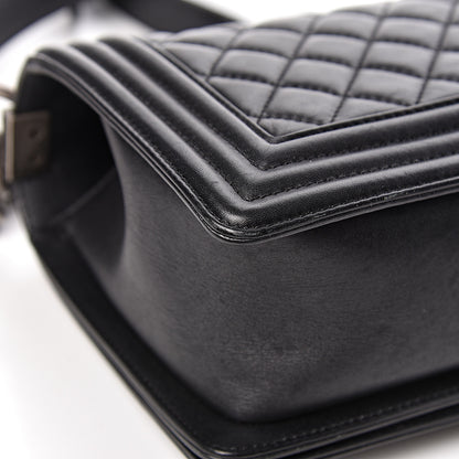 Chanel Lambskin Quilted Medium Boy Flap Black 19 of 20
