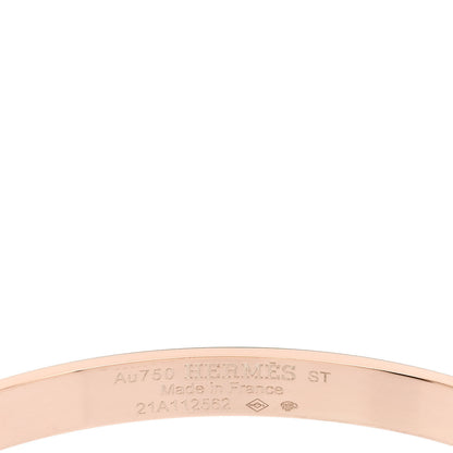 Hermes 18K Rose Gold Diamond PM H D'Ancre Bracelet ST 3 of 4