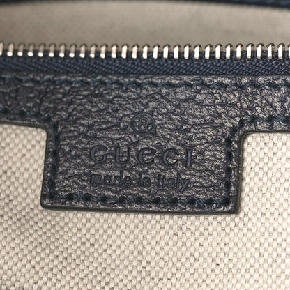 Gucci GG Supreme Monogram Textured Calfskin Web Medium Ophidia Shopping Tote Beige Blue 6 of 10
