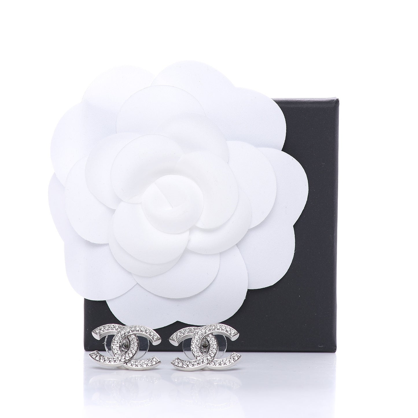 Crystal Palais Garnier CC Earrings Silver
