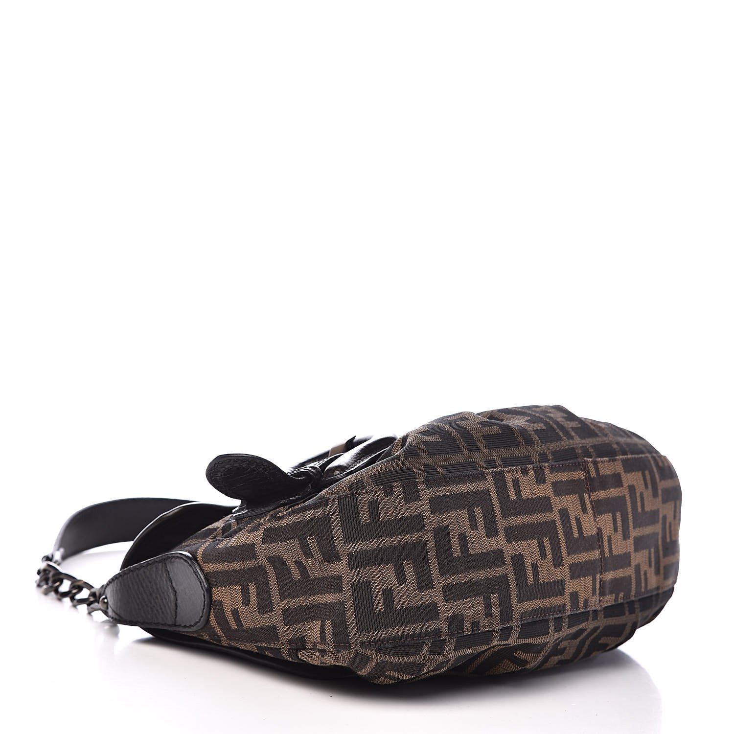 Fendi Zucca B Bis Flap Bag Tobacco Castagna 4 of 15