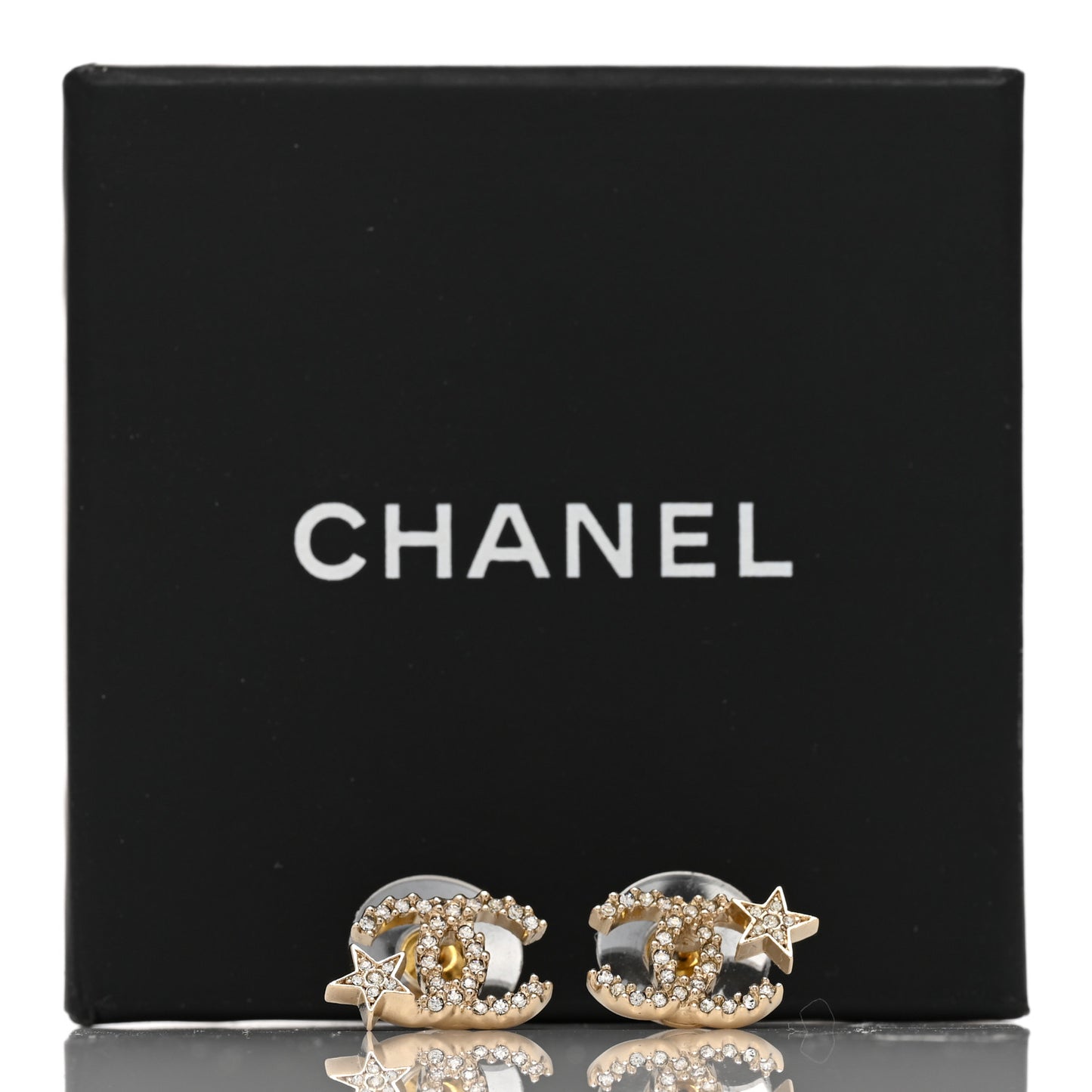 Crystal CC Starfall Earrings Gold