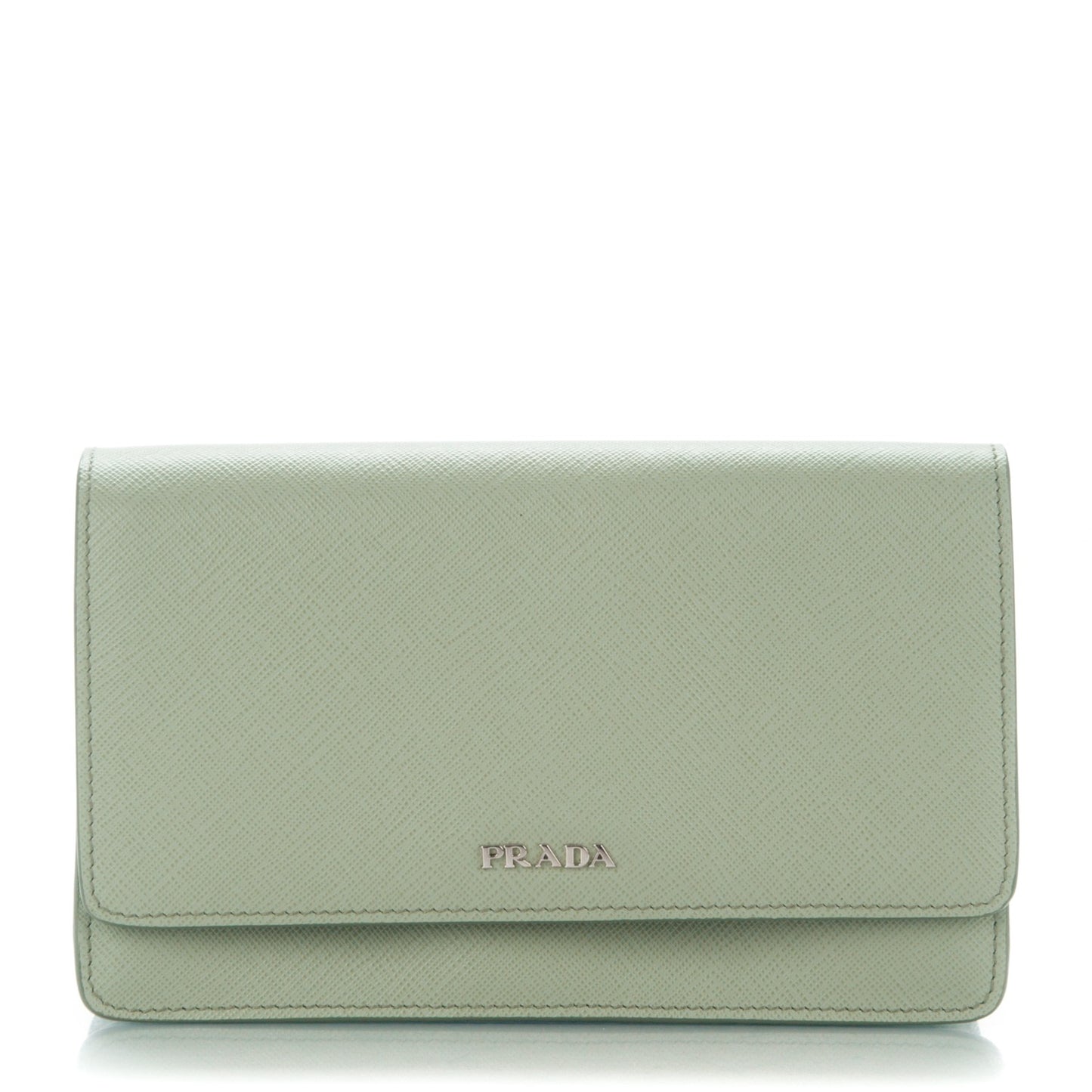 Saffiano Metal Flap Wallet Acquamarina