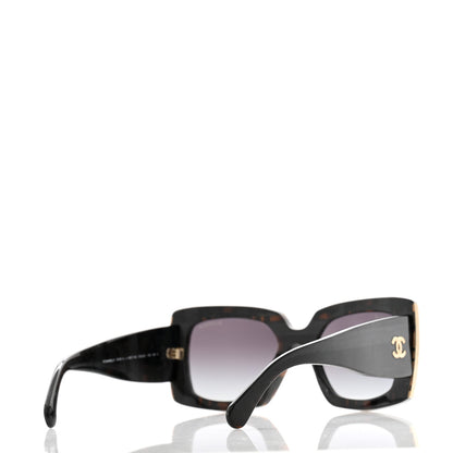 Chanel Acetate Rectangle Sunglasses 5435-A Black 4 of 8