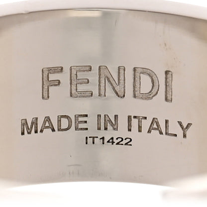 Fendi Metal FF Ring Orosoft M 63 10.25 Silver 4 of 7