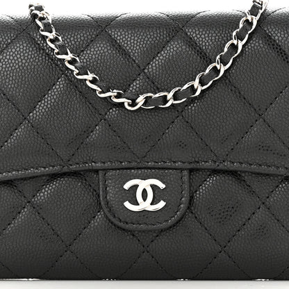 Chanel Iridescent Caviar Quilted Classic Clutch With Chain Black 8 of 10