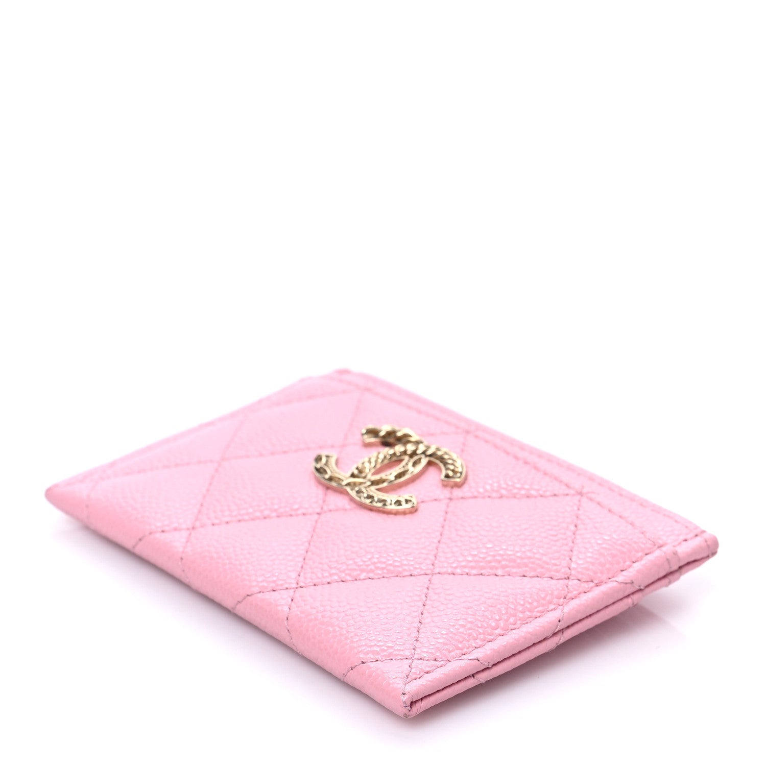 Chanel Caviar Quilted Multi Chain CC Card Holder Pink 9 of 9