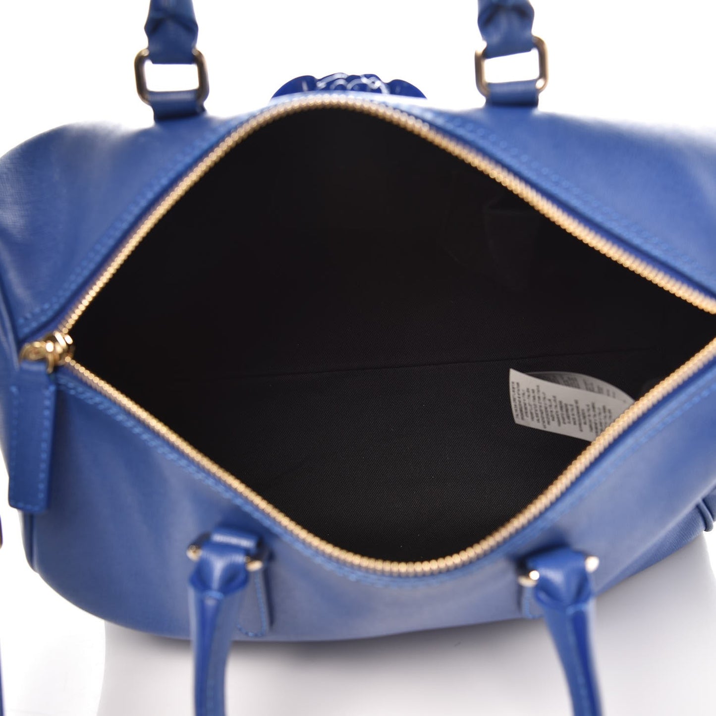 Calfskin Saffiano Duffle Bag Blue