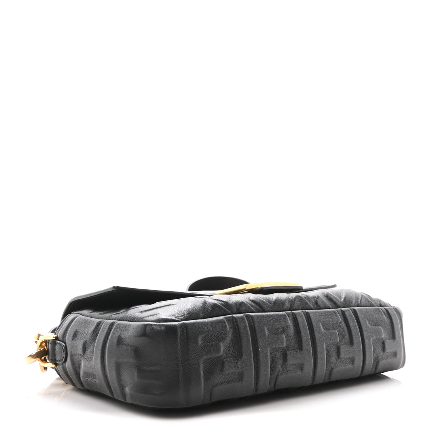 Fendi Nappa FF 1974 Embossed Baguette Black 4 of 9