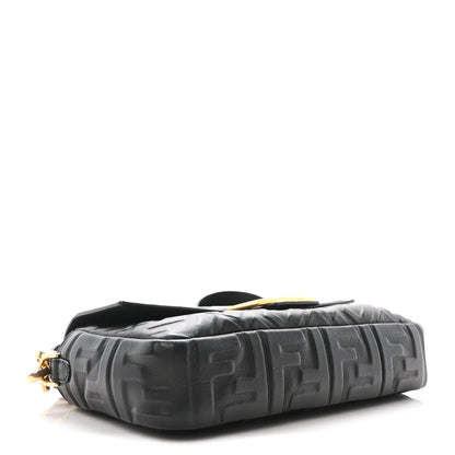 Fendi Nappa FF 1974 Embossed Baguette Black 4 of 9
