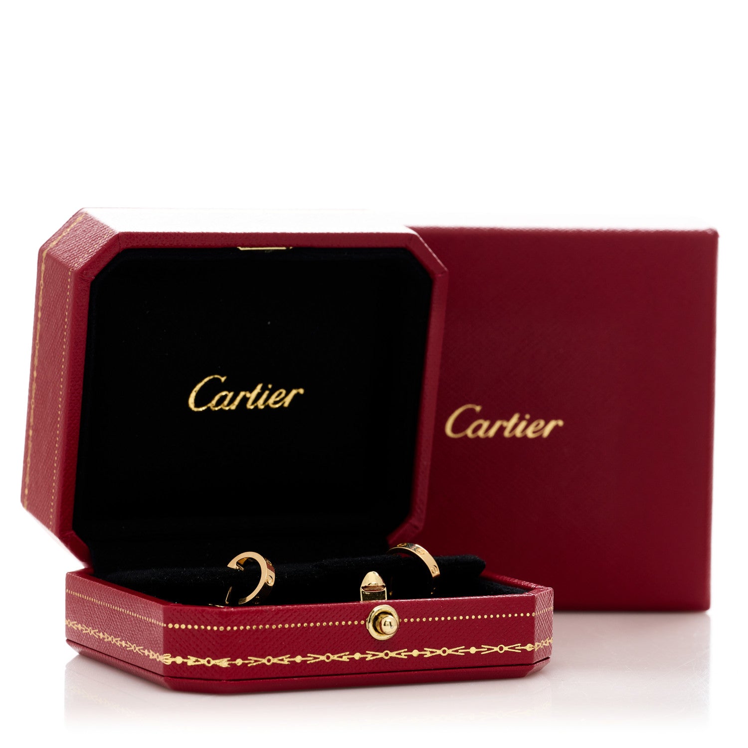 Cartier 18K Yellow Gold Small LOVE Hoop Earrings 7 of 7