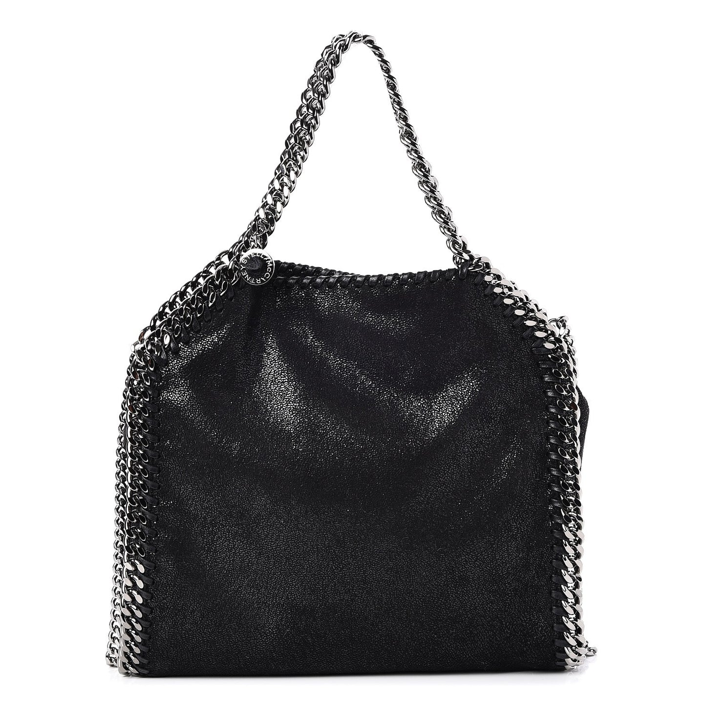 Shaggy Deer Mini Falabella Fold Over Tote Black