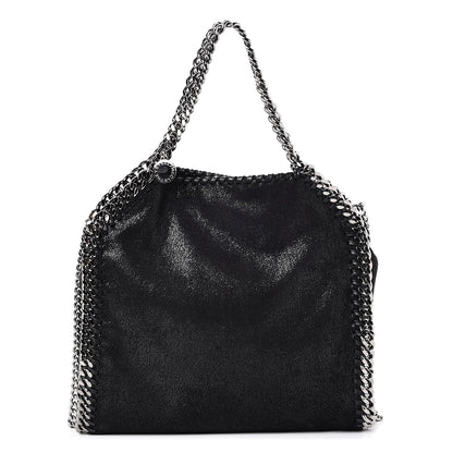 Stella McCartney Shaggy Deer Mini Falabella Fold Over Tote Black 1 of 6