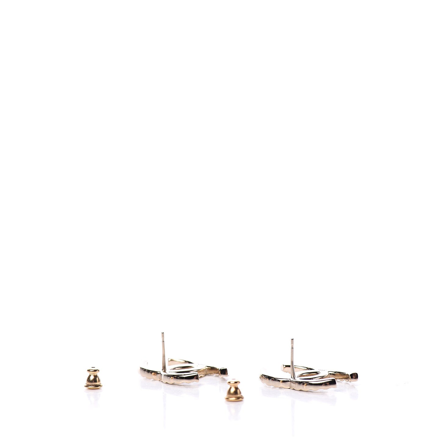 Crystal CC Large Stud Earrings Gold