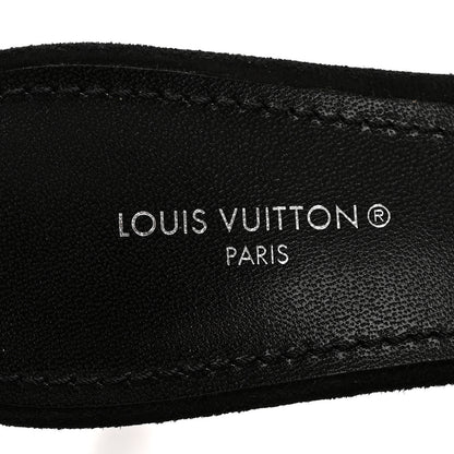 Louis Vuitton Monogram Crystal Velvet High Heel Mules 37 Black 8 of 10