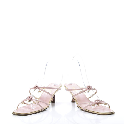 Chanel Lambskin Camellia Sandals 39.5 Pink 6 of 18