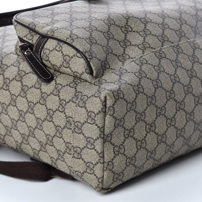 Gucci GG Supreme Monogram Medium Single Buckle Rucksack Backpack Beige Ebony Brown 5 of 12