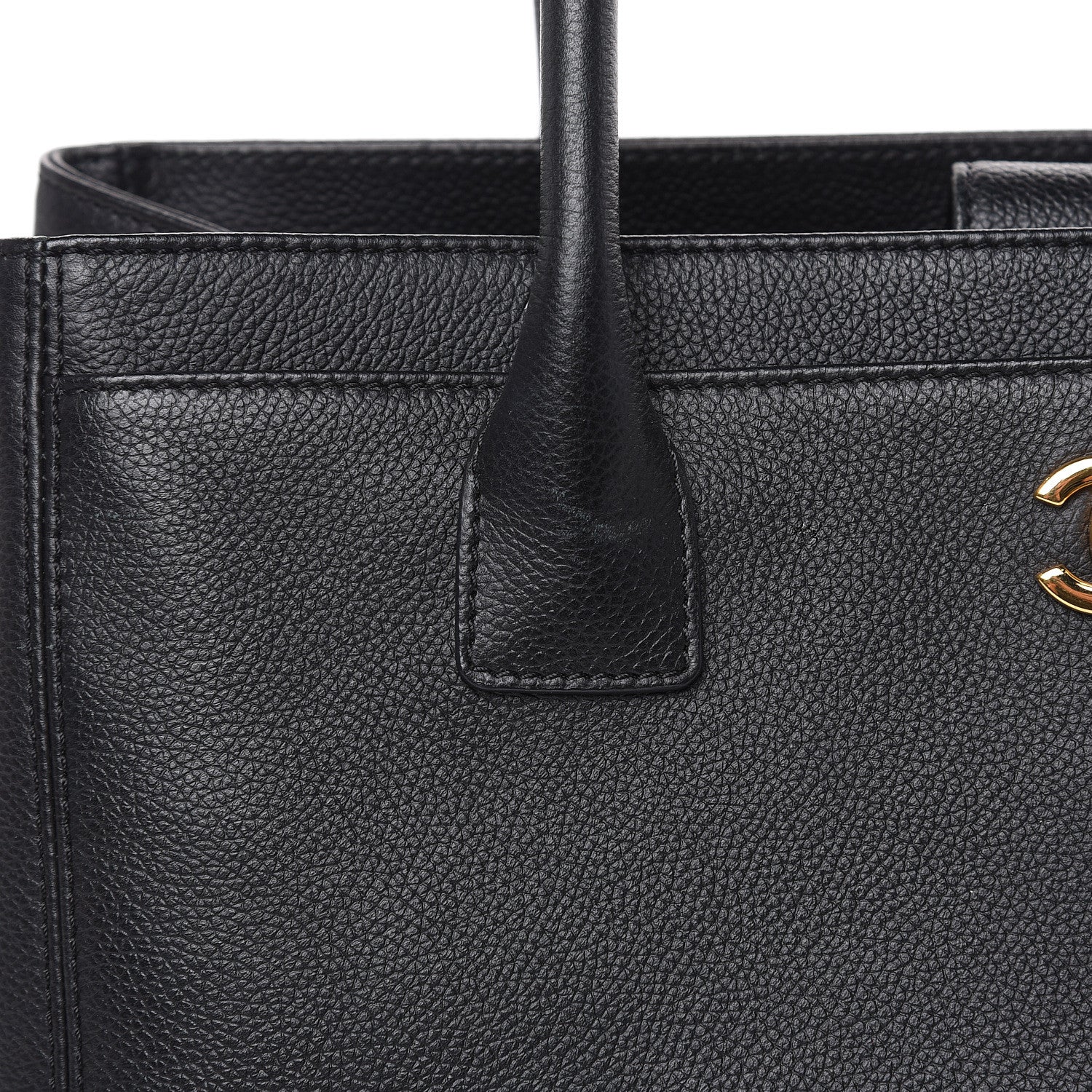 Chanel Calfskin Small Cerf Executive Shopper Tote Black 12 of 14