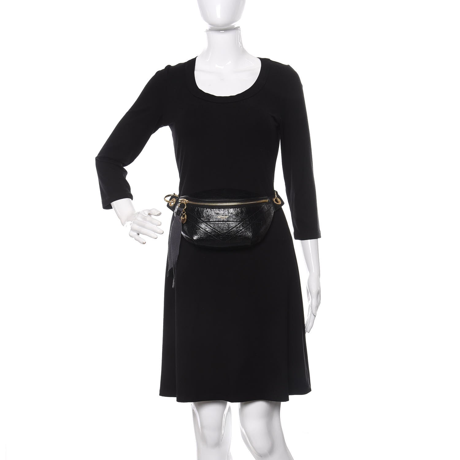 Givenchy Crackle Calfskin ID Belt Bag Black 2 of 10