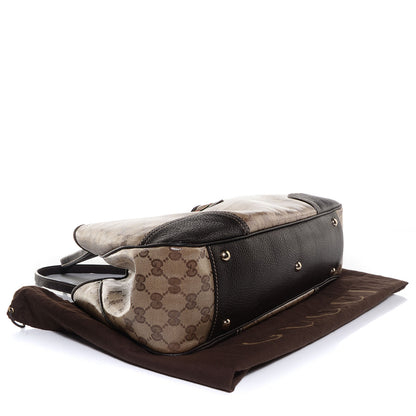 Gucci Crystal Monogram Medium Princy Tote Dark Brown 4 of 9