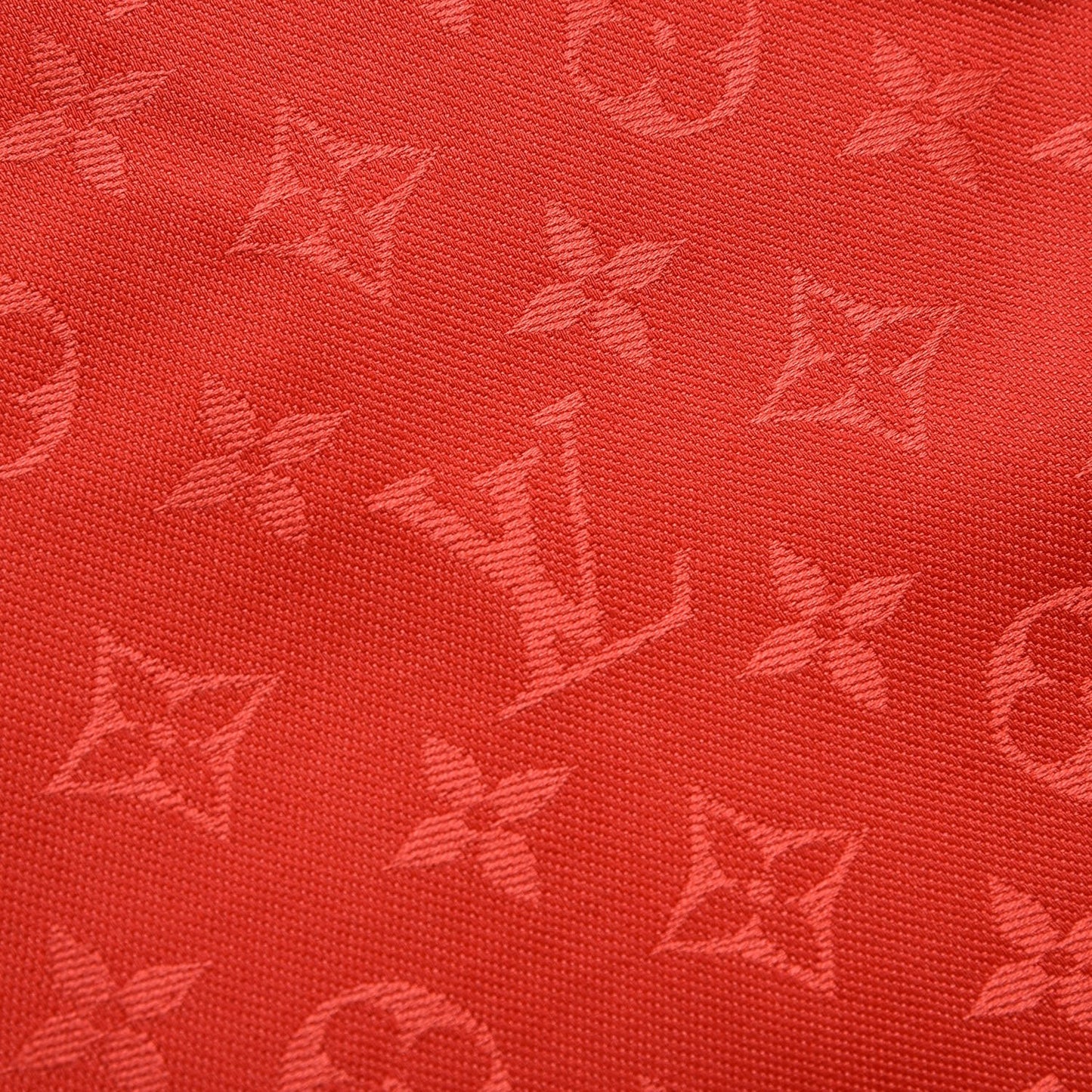 Silk Wool Monogram Shawl Coquelicot