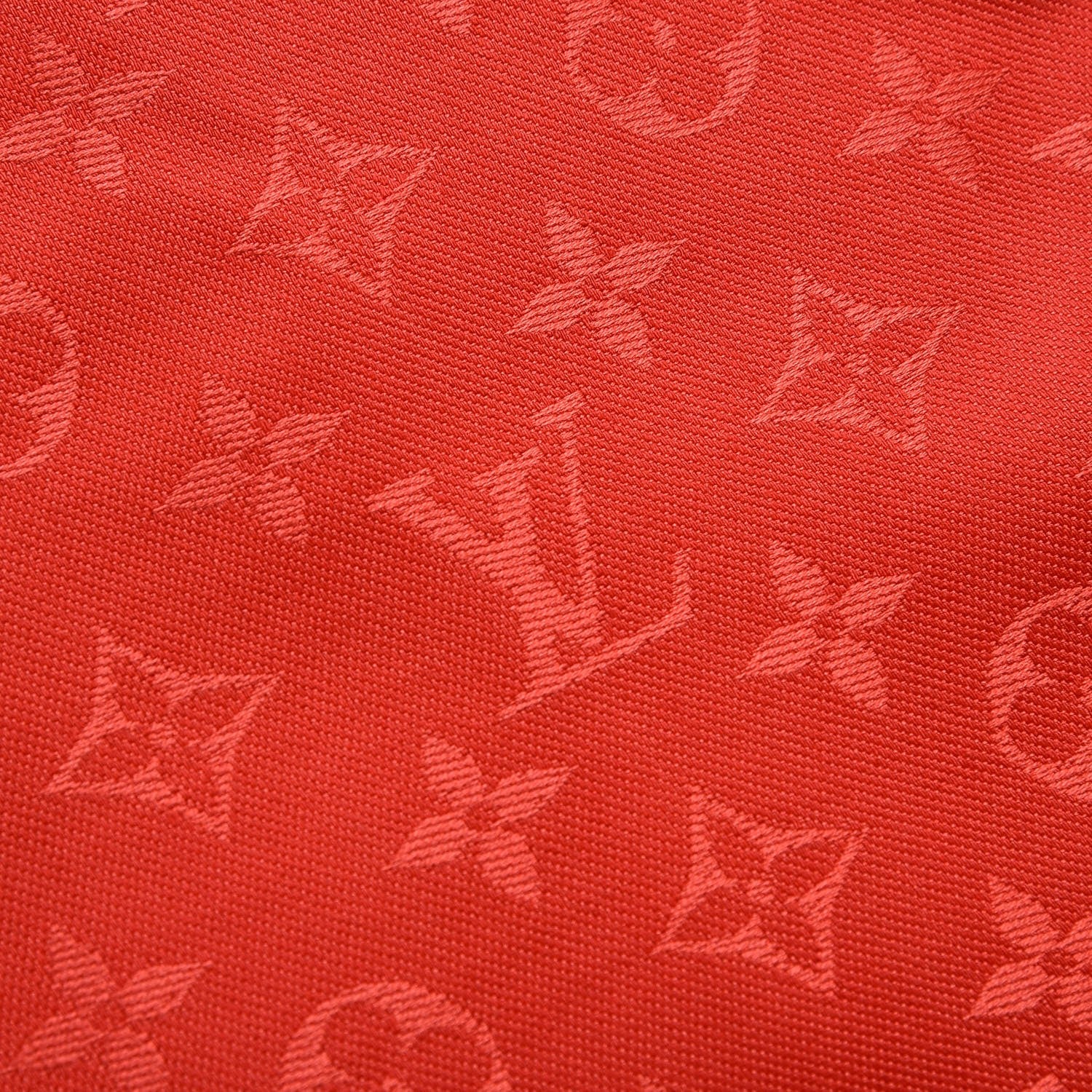 Louis Vuitton Silk Wool Monogram Shawl Coquelicot 5 of 5